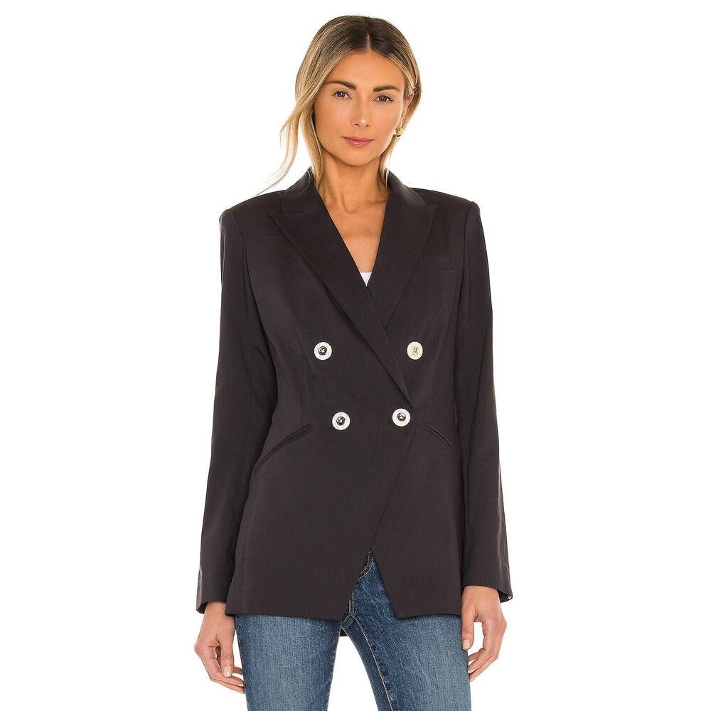 Veronica Beard Black Double-Breasted Blazer